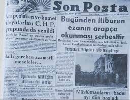 68 yıl önce bugün CHP'nin Arapça ezan okuma yasağı kaldırıldı - Takvim